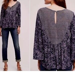 Akemi + Kin for Anthropologie Peasant  Top size XS